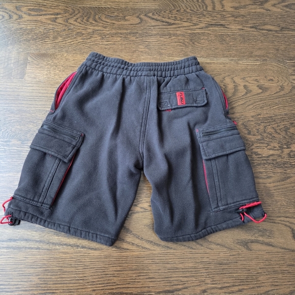 Fubu Kid's Black and Red Cargo Shorts Sz.12-14 M - Picture 3 of 8